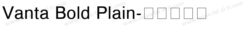 Vanta Bold Plain字体转换